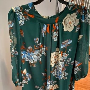 Floral green dress